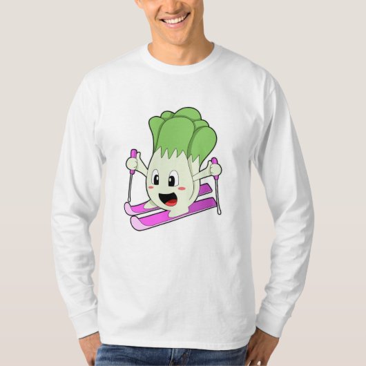 Sla als skier met skie t-shirt (Voorkant)