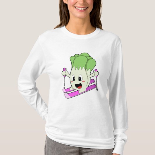 Sla als Skiloper met Ski T-shirt (Voorkant)