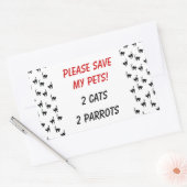 Sla alsjeblieft mijn huisdieren! rechthoekige sticker (Envelop)