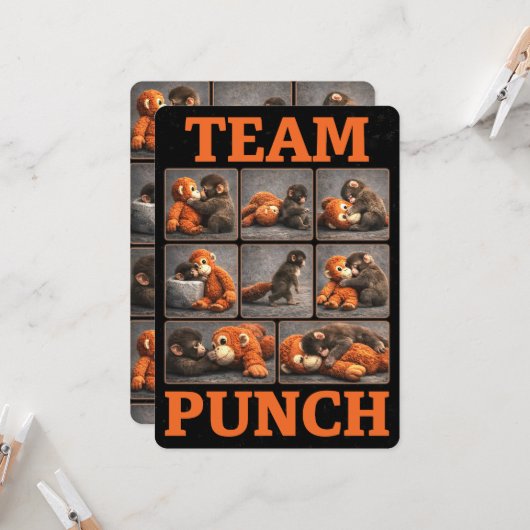 Sla Baby Aapje Kaart (Voorkant / Achterkant in situ)