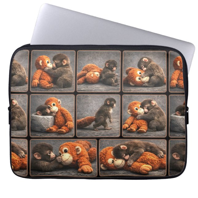 Sla Baby Aapje Laptop Sleeve (Voorkant)