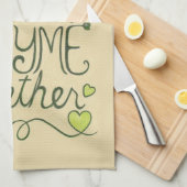 Sla Besteed wat tijd samen keukenhanddoek (Quarter Fold)