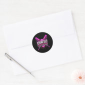 Sla Borstkanker Uit Verkoop Softll Drip Thuis Plaa Ronde Sticker (Envelop)