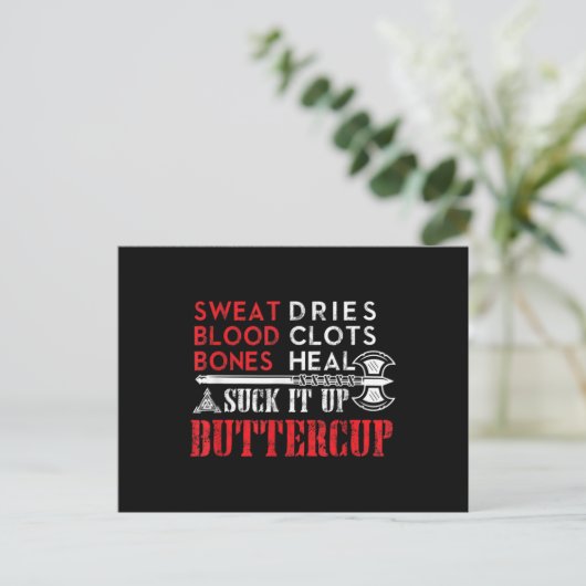 Sla Buttercup Funny Design op Briefkaart (Staand voorkant)