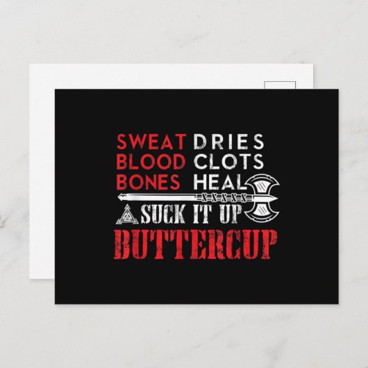 Sla Buttercup Funny Design op Briefkaart (Voorkant / Achterkant)