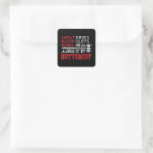 Sla Buttercup Funny Design op Vierkante Sticker (Tas)