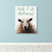 Sla Buttercup op Canvas Afdruk (Insitu (Houten vloer))