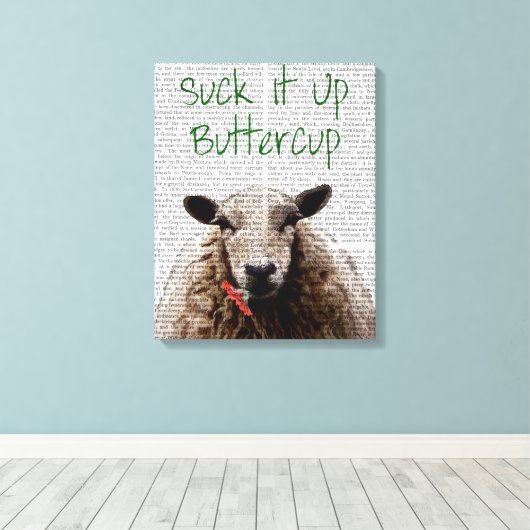 Sla Buttercup op Canvas Afdruk (Insitu (Houten vloer))