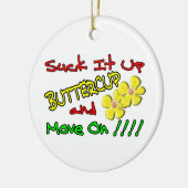 Sla Buttercup op Keramisch Ornament (Links)