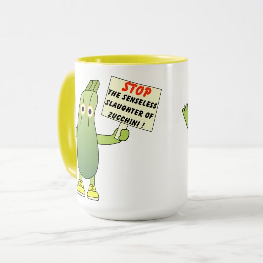 Sla courgette op mok (Voorkant links)