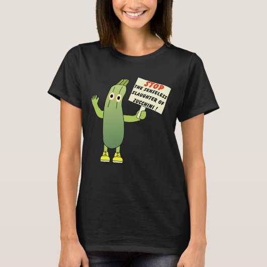Sla courgette op t-shirt (Voorkant)
