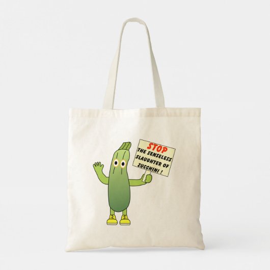 Sla courgette op tote bag (Achterkant)