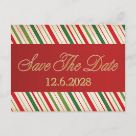 Sla datum Kerst Kerststok Rode lint Zakelijke Fees Feestdagenkaart