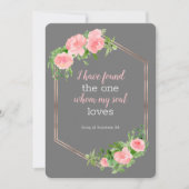 Sla datum op met bloemige bijbel foto kaart (Voorkant)