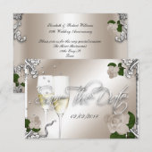 Sla de 25e Jubileum bruiloft op Save The Date (Voorkant / Achterkant)