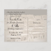 Sla de 65e verjaardag van de partijvoorzitters op aankondigingskaart (Achterkant)