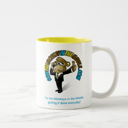 Sla de aap op in de Midden-Gele Mok (Rechts)