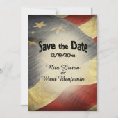 Sla de Amerikaanse datumvlag op Magnetische Uitnodiging (Voorkant)