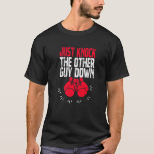Sla de andere man neer met bokshandschoenen Distr T-shirt