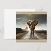 Sla de bedreigde Olifant Hi-Def Print Kaart op (Voorkant / Achterkant)