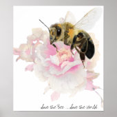 Sla de Bee op! Red de wereld!  bijen Poster (Voorkant)