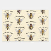 Sla de bijen geel op inpakpapier vel (Voorkant 2)