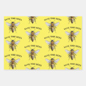 Sla de bijen geel op inpakpapier vel (Voorkant)