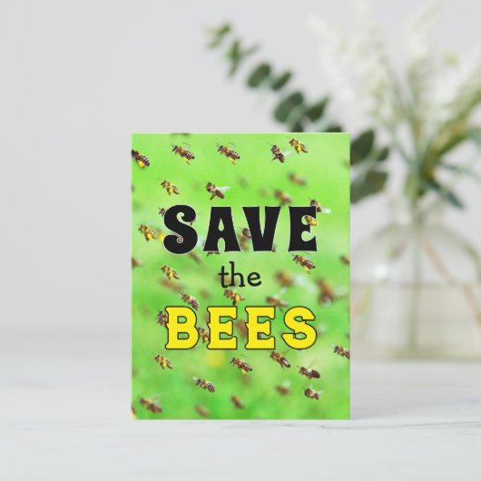 Sla de bijen op briefkaart (Staand voorkant)