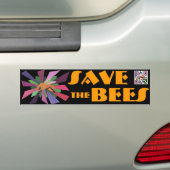 Sla de bijen op bumpersticker (Op auto)