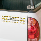 Sla de bijen op bumpersticker (Op Truck)