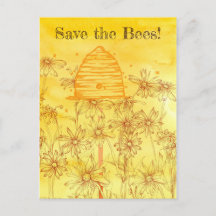 Sla de bijen op de kep Wildbloemen Honeybee