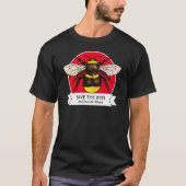 Sla de bijen op en bespaar de vlam Retro Bumblebee T-shirt (Voorkant)