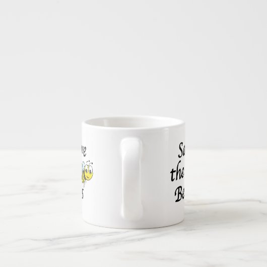 Sla de bijen op espresso kop (Achterkant)