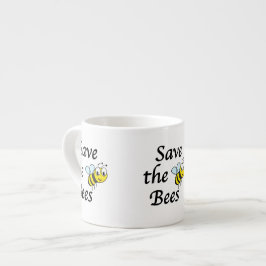 Sla de bijen op espresso kop