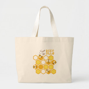 Sla de bijen op grote tote bag