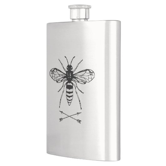 Sla de bijen op heupfles (Links)