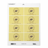 Sla de bijen op | Honingbijen en Honingraat Etiket (Full Sheet)