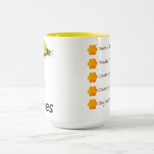 Sla de bijen op mok (Midden)