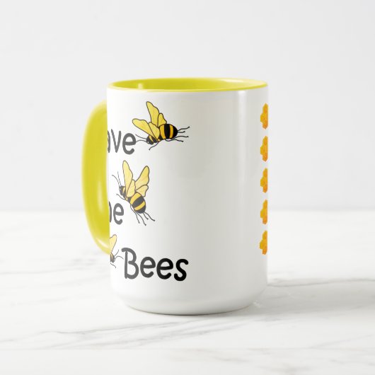 Sla de bijen op mok (Voorkant links)