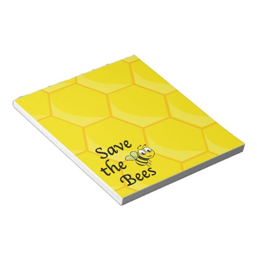 Sla de bijen op notitieblok (Schuin)