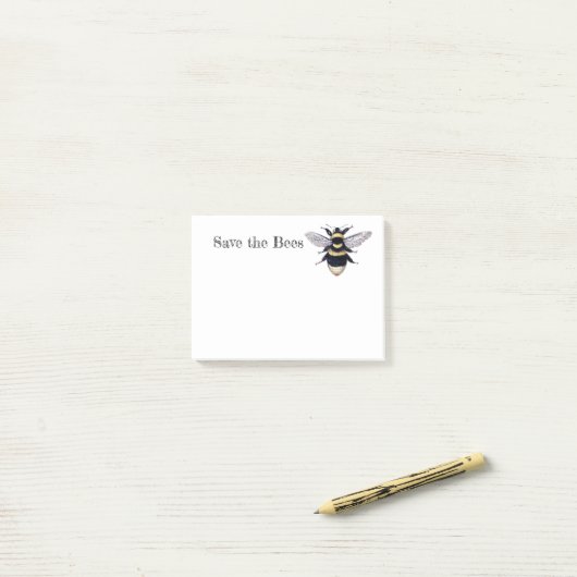 Sla de bijen op post-it® notes (Op bureau)