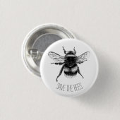 Sla de bijen op ronde button 3,2 cm (Voorkant /achterkant)