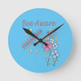 Sla de bijen op ronde klok