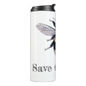 Sla de bijen op thermosbeker (Gedraaid links)