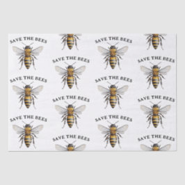 Sla de bijen op tissuepapier