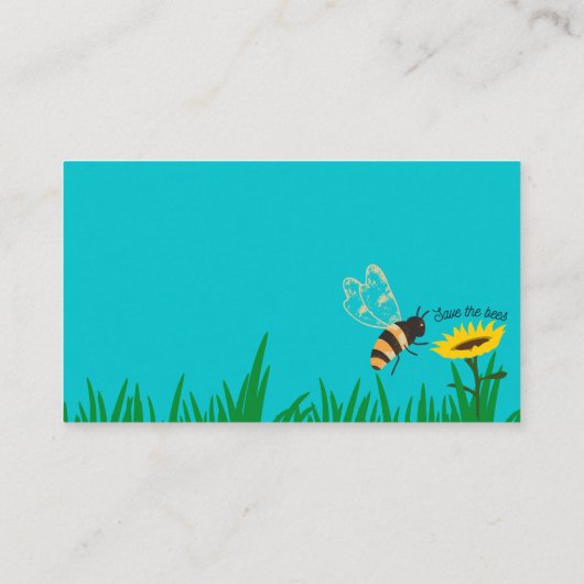 Sla de bijen op visitekaartje (Achterkant)
