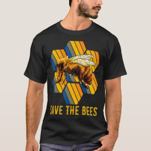 Sla de bijen vliegende insecten grote groep bij t-shirt