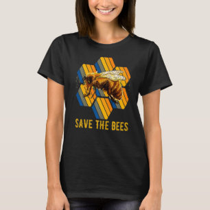 Sla de bijen vliegende insecten grote groep bij t-shirt