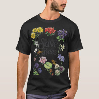 Sla de bijenbloemen op de honingbijen en verwijder t-shirt