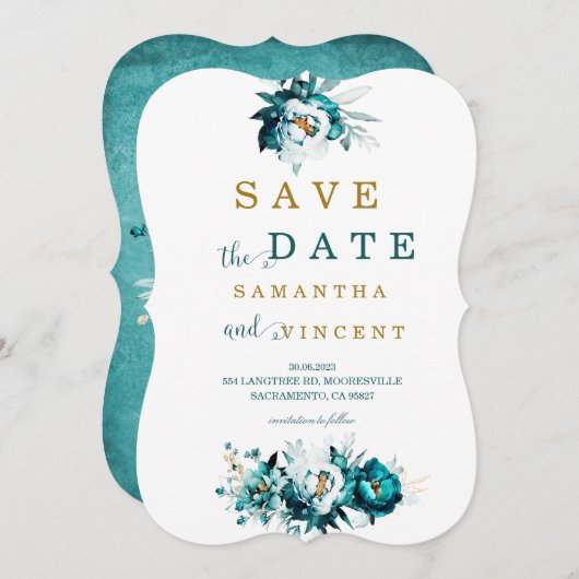 Sla de Blauwgroen datum en Gouden kaart op (Voorkant / Achterkant)